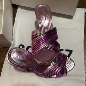 Schutz Pink & Purple Heeled Sandal